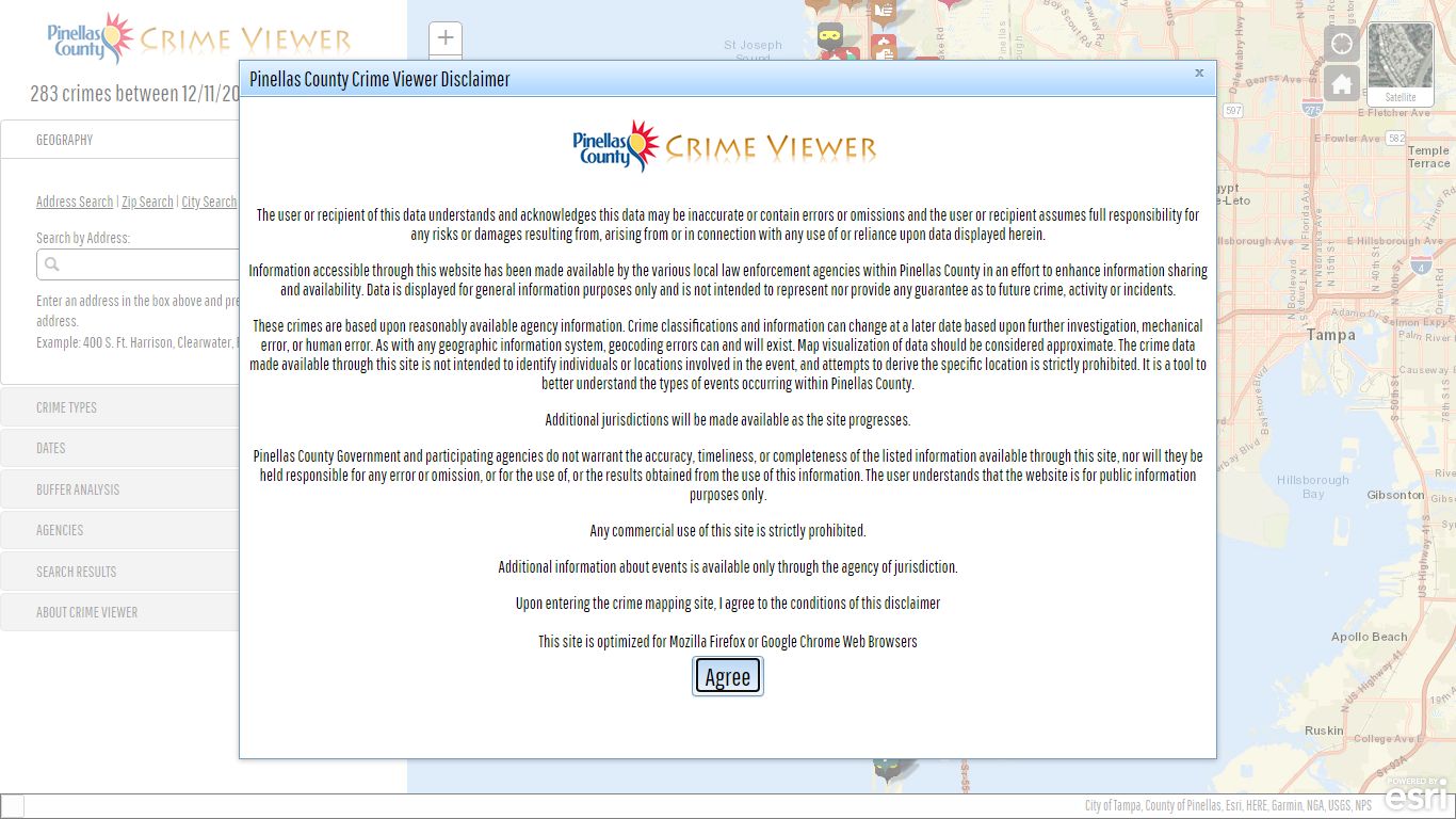 Pinellas County Crime Viewer